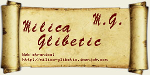 Milica Glibetić vizit kartica